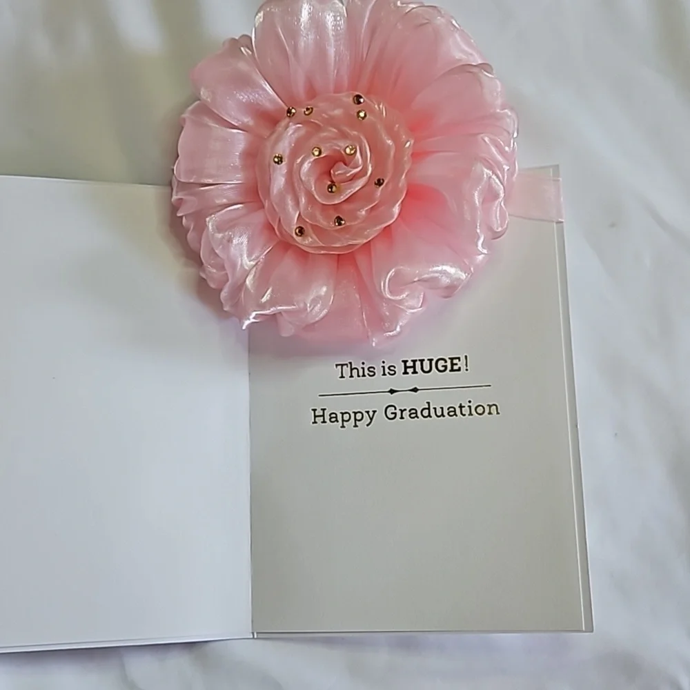 Hand Crafted Prom Corsage Flower with Graduation Card